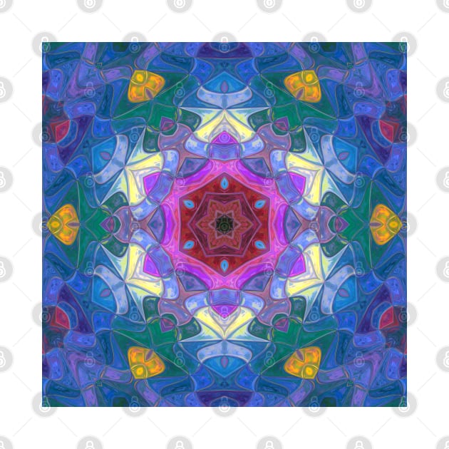 Mosaic Mandala Flower by WormholeOrbital