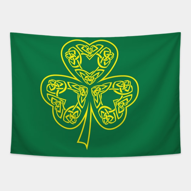 Celtic Knot Shamrock Tapestry by Norwood Designs