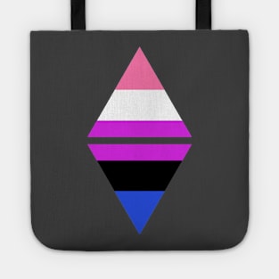 #nerfingwithpride Auxiliary Logo - Gender Fluid Pride Flag Tote