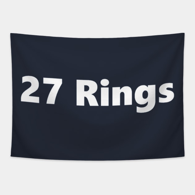 27 World Titles Yankees Design Tapestry by Bleeding Yankee Blue