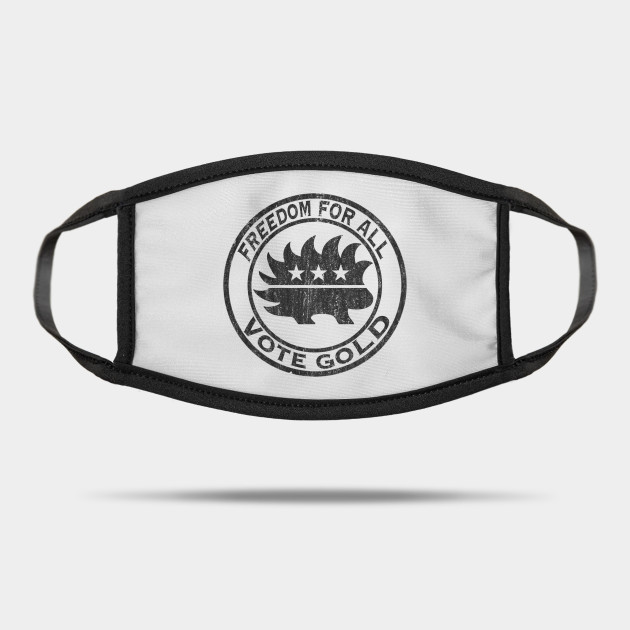 Libertarian Porcupine Freedom For All Logo Vote Gold Black