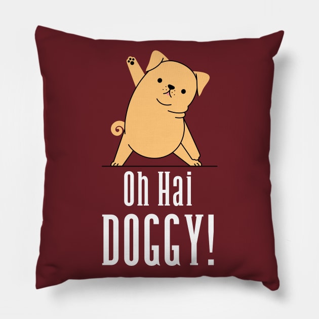 Oh Hai Doggy Pillow by Meta Cortex