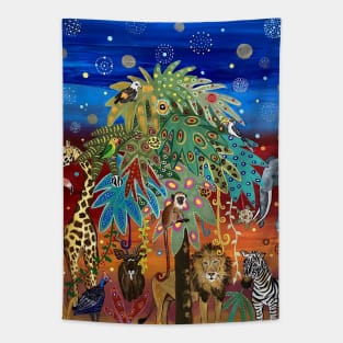 Party time in the savannah Tapestry