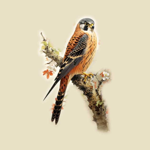 American Kestrel - Raptor by ZombieTeesEtc