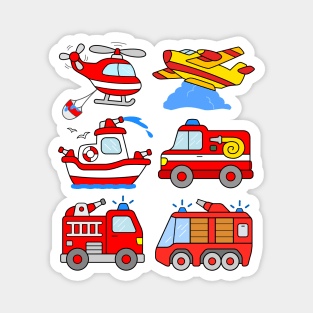 Firefighter Kids Design Magnet