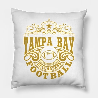 Vintage Retro Tampa Bay Buccaneers Football Pillow
