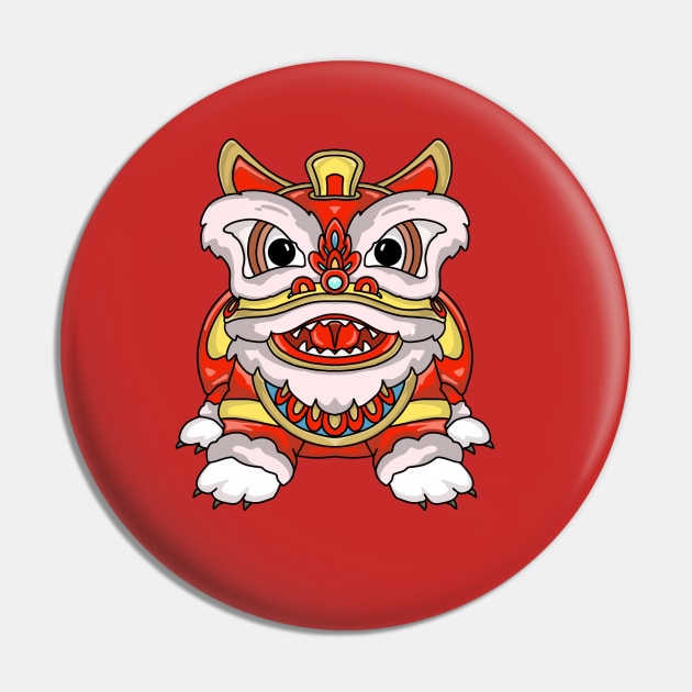 Lion Dance Mascot Pin by RiyanRizqi