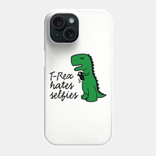 T-Rex hates selfies dinosaur social media smartphone Phone Case