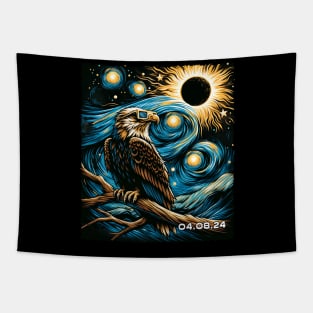 Eagle Eclipse Majesty: Striking Tee for Nature and Bird Lovers Tapestry