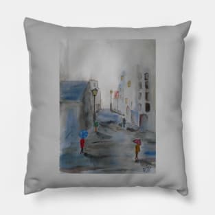 Rush Hour in The Rain Pillow