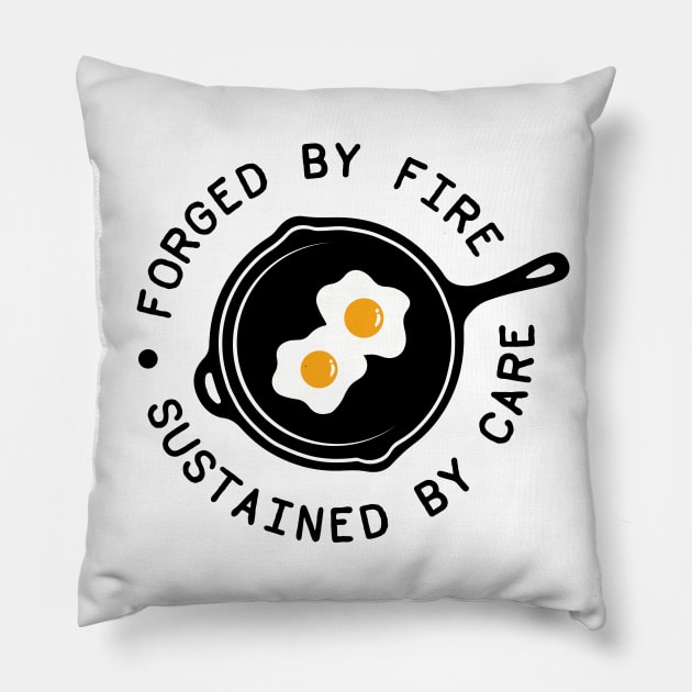 Forged By Fire Cast Iron Pillow by CloudWalkerDesigns