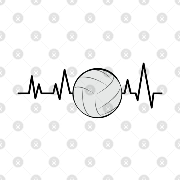 Heartbeat Pulse - Volleyball by DesignWood-Sport