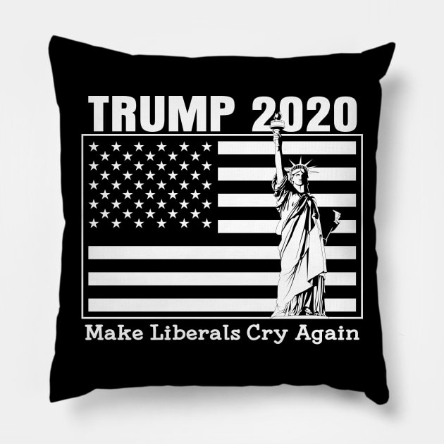 Trump 2020 Make Liberals Cry Again Election Pillow by RadStar