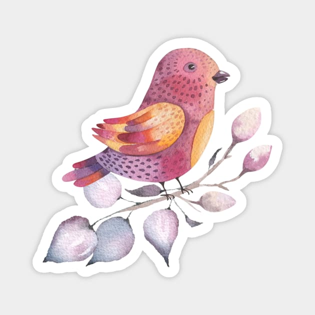 Lovely Pastel Bird Magnet by VintageHeroes