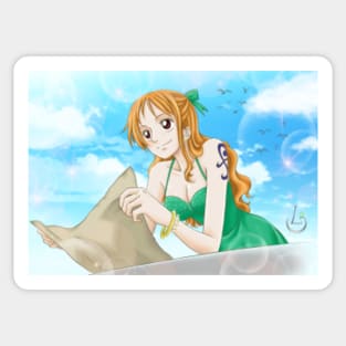 Wano; Nami and Zeus,  Sticker for Sale by SpookyKlauser