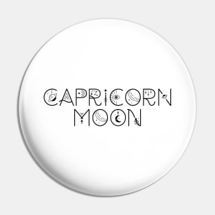 Capricorn moon sign celestial typography Pin