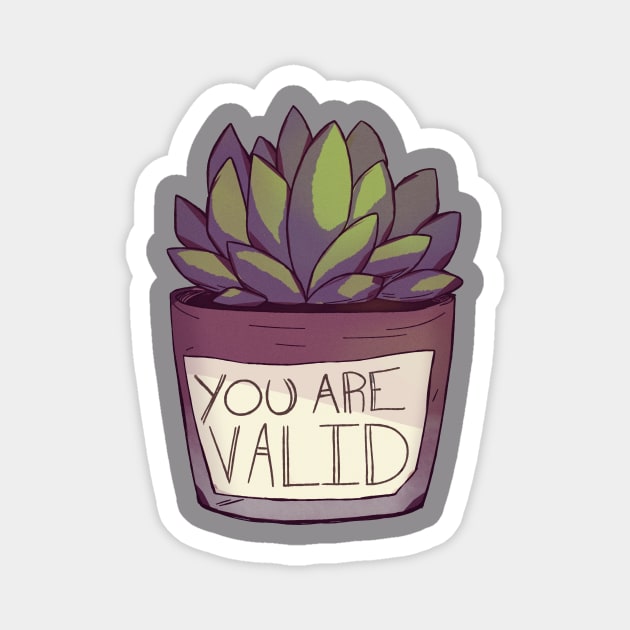 Supportive Succulent Magnet by AstralArts