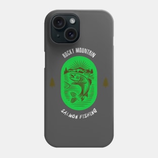 Rocky Mountain Salmon Fishing - Green V2 Phone Case