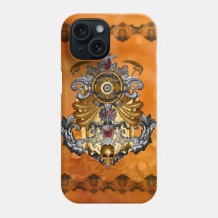 Elegant decorative shield with skull Phone Case