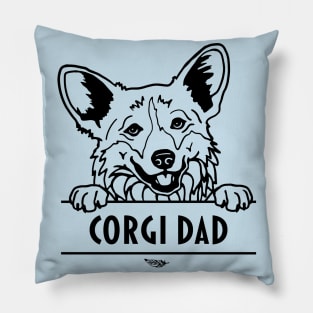 Corgi Dad Illustration Pillow