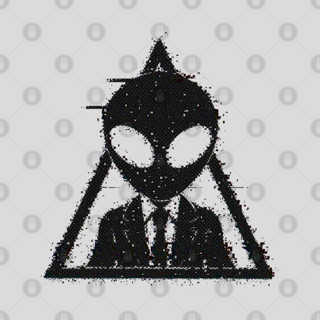 Space Alien Suit Triangle Glitched by SpaceAlienTees