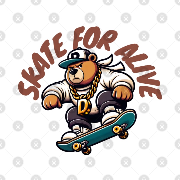 Bear on Board: Skate for Life by DrextorArtist