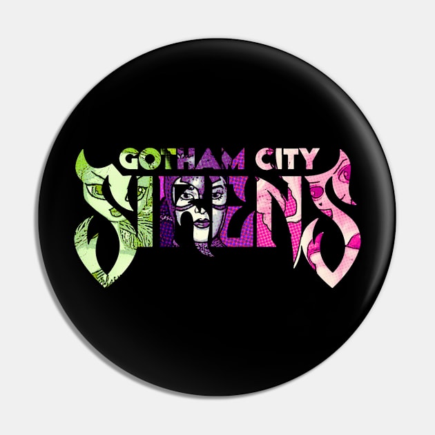 Sirens Retro Logo Design Pin by Tooniefied