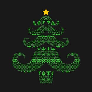 Manly Tree - Christmas Tree Mustache T-Shirt