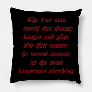 Dangerous plaything Pillow