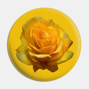 Stunningly Beautiful Yellow Rose Artistic Cut Out Pin