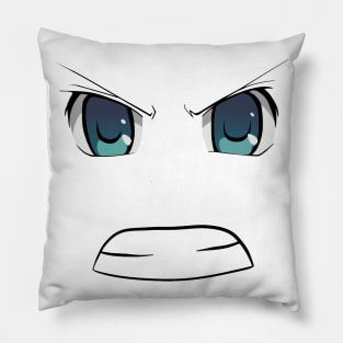 Angry Anime Face Pillow