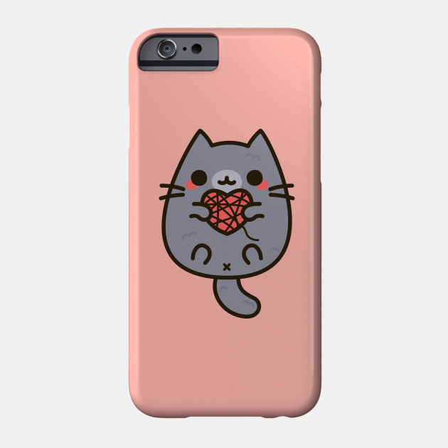 Cute Kitty With Heart Yarn Cat Phone Case Teepublic