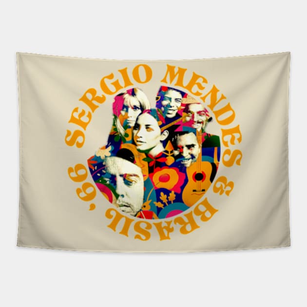 Sergio Mendes and Brasil '66" Tapestry by HAPPY TRIP PRESS