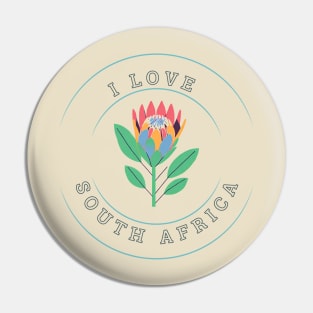 I Love South Africa Pin