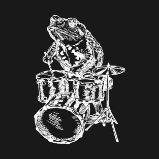 SEEMBO Frog Playing Drums Drummer Drumming Musician Fun Band T-Shirt