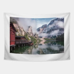 Lake Braies in Italy Tapestry