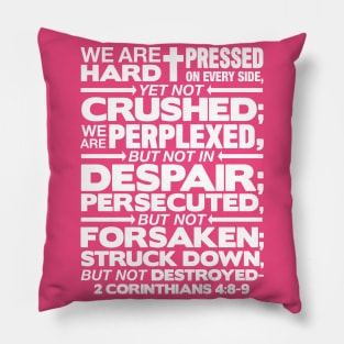 2 Corinthians 4:8-9 Not Forsaken Pillow