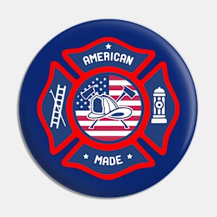 American Made Firefighter Pin