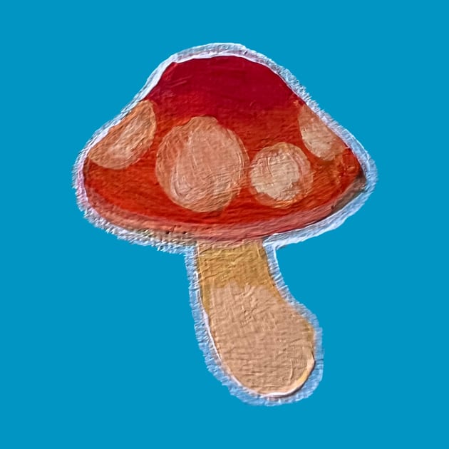 Painted Red Mushroom by hannahjgb