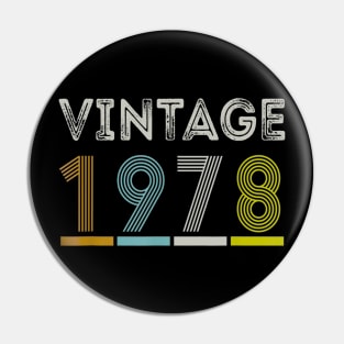 42nd Birthday Gift Idea Vintage 1978 Distressed Pin