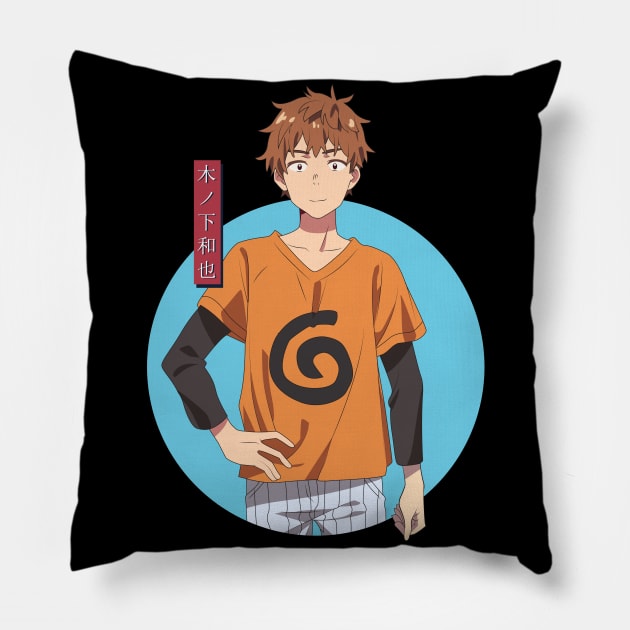 rent a girlfriend - Kazuya Pillow by Hala Art