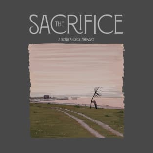 Andrei Tarkovsky's Sacrifice Illustration with Title T-Shirt