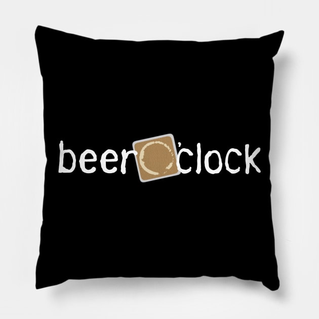 Beer o'clock Pillow by blueshift