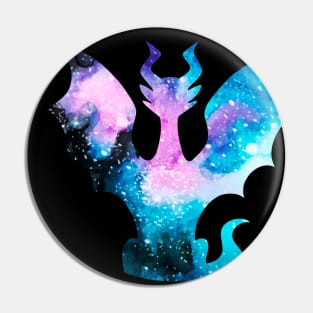 Galaxy Dragon Silhouette Pin