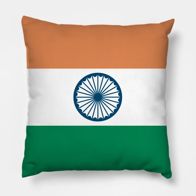 India Flag Pillow by DetourShirts