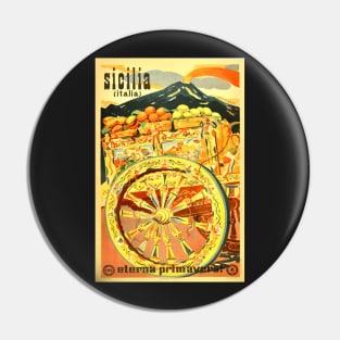 Italy,Sicilia,Travel Poster Pin