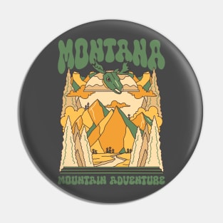 Retro United States Montana Pin