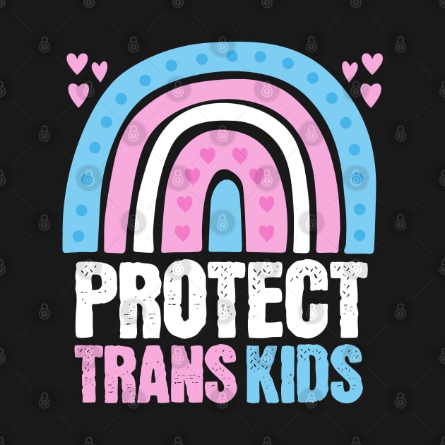 Protect Trans Kids Rainbow Queer Flag by PUFFYP