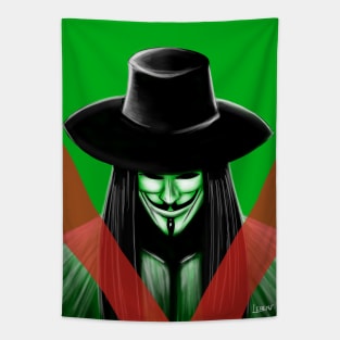 v for vendetta green to go Tapestry