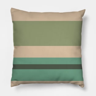 An exceptional melt of Soldier Green, Dark Vanilla, Artichoke, Greyish Teal and Gunmetal stripes. Pillow